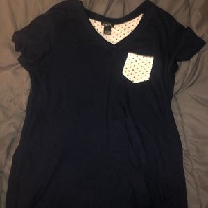 Rue 21 polka dot pocket shirt